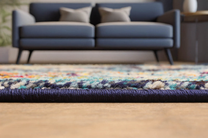 Lotus Navy Rug 2'8\" x 8'2\"