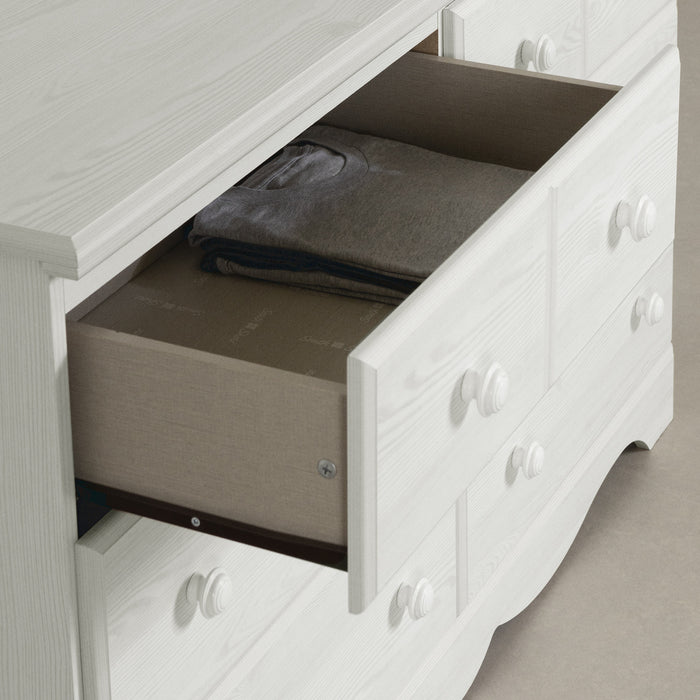 Summer Breeze 6-Drawer Dresser - White Pine