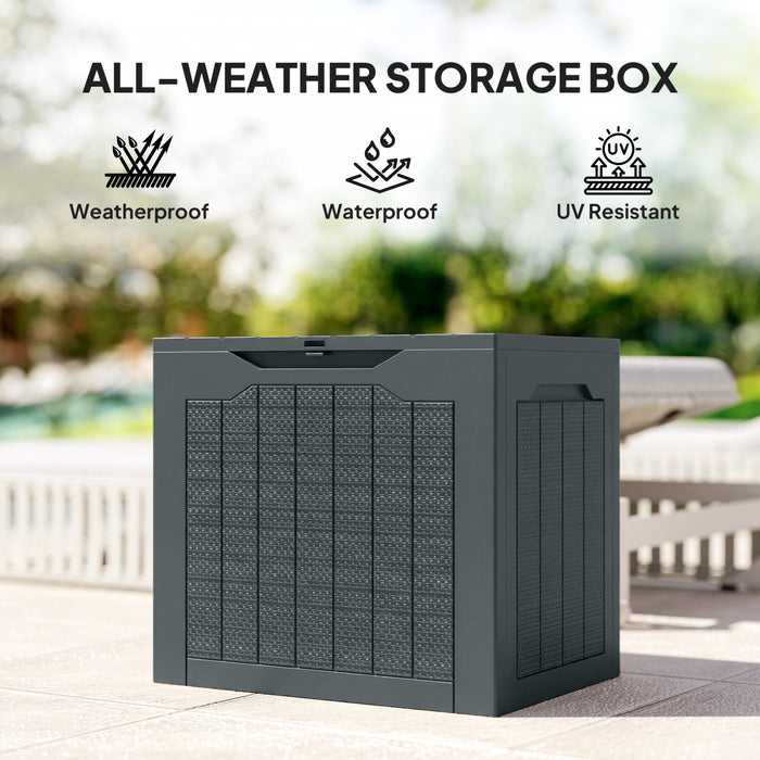 Outsunny 30 Gallon Outdoor Deck Box, Waterproof and UV Resistant Patio Box