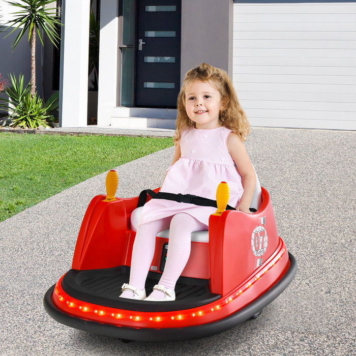 12v Vehicle 360¡a Spin Race Toy Kids Ride On Bumper Car W/ Remote Control Red
