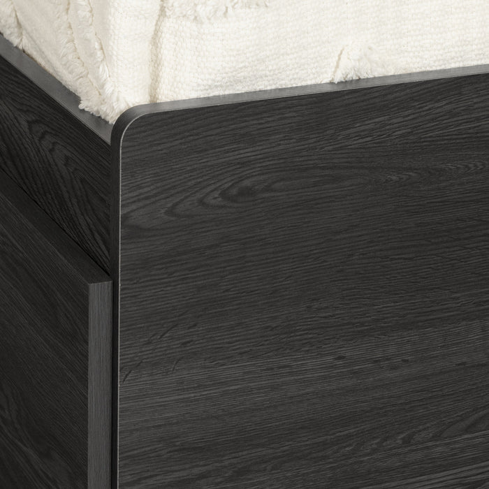 Fynn Storage Bed And Bookcase Headboard Set Gray Oak - South Shore