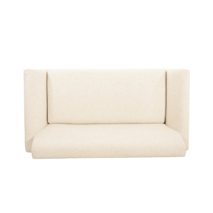 Harper Compact Seating Fabric Modern Loveseat,Beige