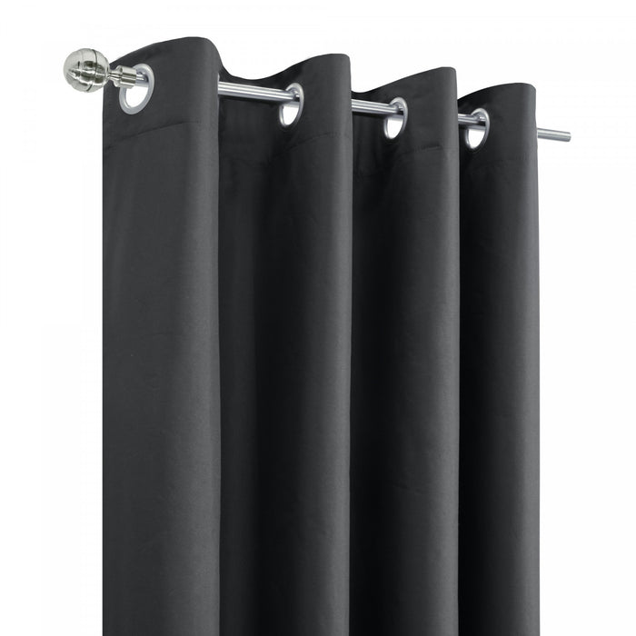 Thermaplus Alpine Charcoal Blackout Grommet Curtain Panel - 52 x 108