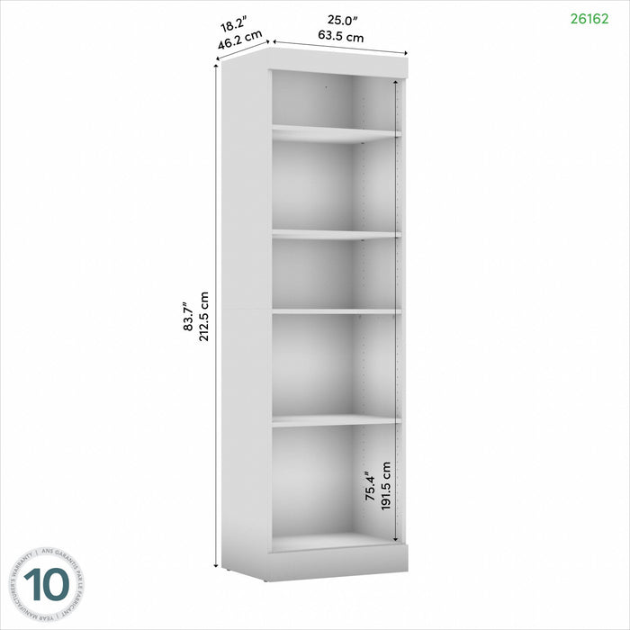 Bestar Pur 25 W Closet Organizer - Bark Grey