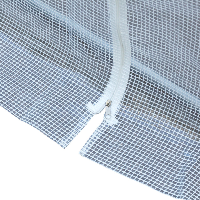 Outsunny 26'l X 10'w X 6.8' H Large Steeple Walk-in Greenhouse Outdoor Garden Plant Seed Tunnel Grow Tent Premium Steel Frame White