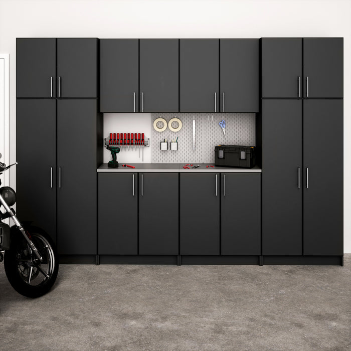 Elite 128-inch 8-piece Garage Storage Cabinet Set G - Black
