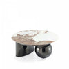 Laurel Modern Glam Sintered Stone Top Coffee Table in Black | Table basse Laurel Modern Glam avec plateau en pierre frittee noire
