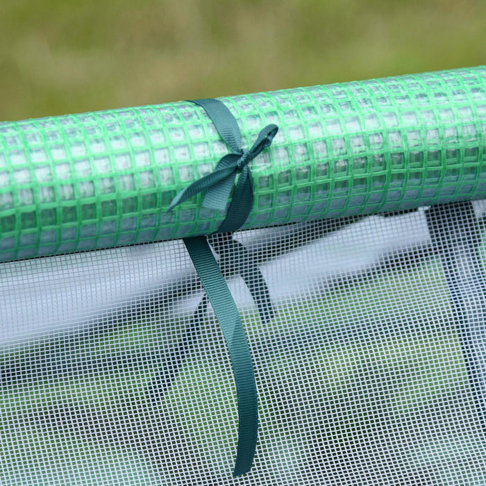 Outsunny 71\" X 55\" X 32\" Mini Greenhouse Portable Hot House For Plants With 2 Large Windows And Ground Nails For Outdoor, Indoor, Garden, Gardening Kit, Green