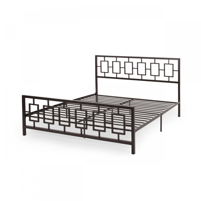 Henry Metal Bed Frame With Vintage Headboard,king Size,copper King Bed