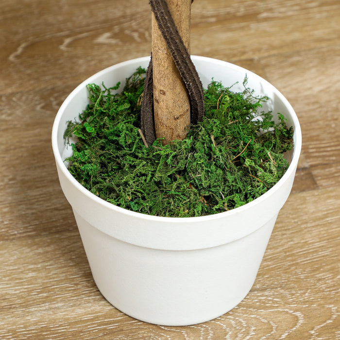 Outsunny Artificial Rose Tree Set of 2 with Realistic Flowers, Pink