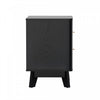Orlen Mid-Century Modern 2-Drawer Multi-Purpose Nightstand & End Table in Black | Table de chevet et bout de canape polyvalent Orlen mi-siecle moderne a 2 tiroirs, noir