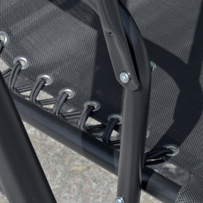 Outsunny 2-seater Garden Swing, Black