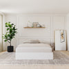 3-Drawer Storage Bed Frame, King|White King Bed | Lit King tiroirs, Blanc
