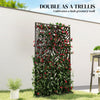 Outsunny 72" x 38" Metal Outdoor Privacy Screen, Black