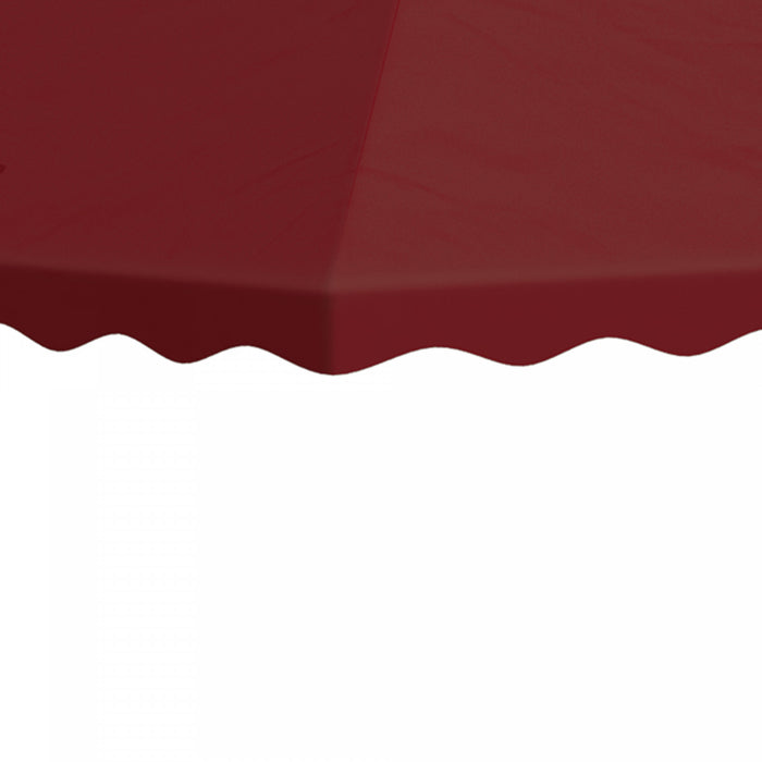 Outsunny 10' X 10' Gazebo Replacement Canopy, 2-tier Gazebo Cover Burgundy
