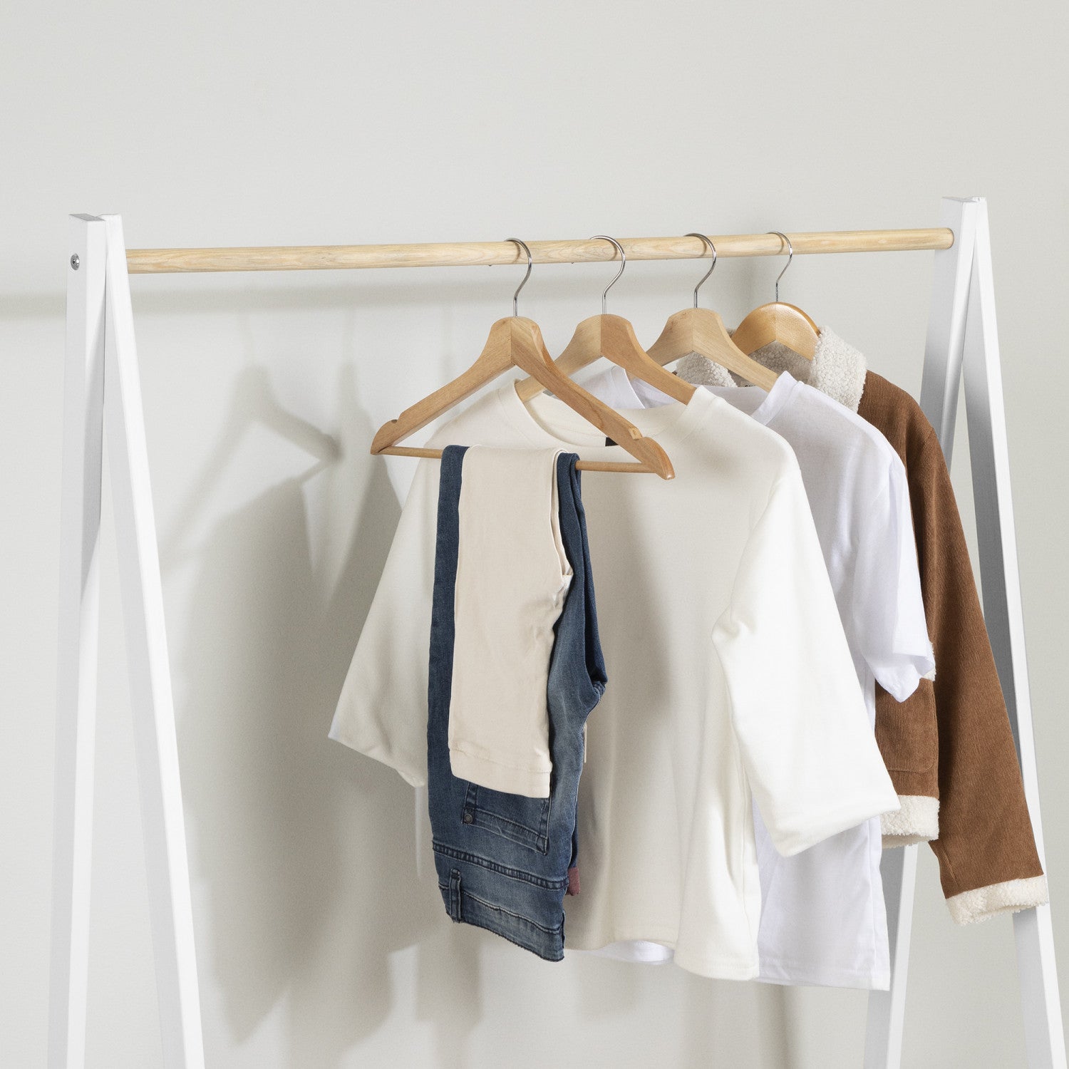 Sweedi Kids Wooden Clothes Rack White The Brick