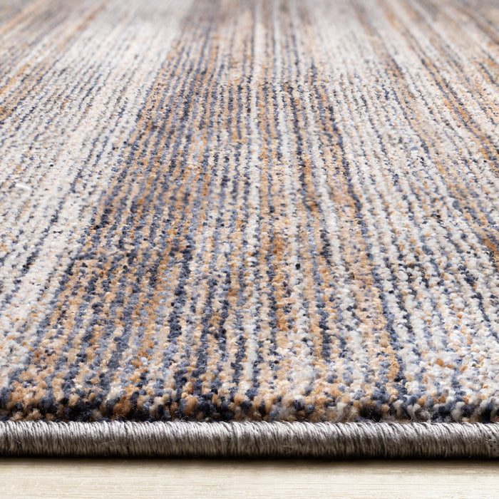Olivia Distressed Geometric Red White Grey Area Rug - 5'3\" x 7'10\"
