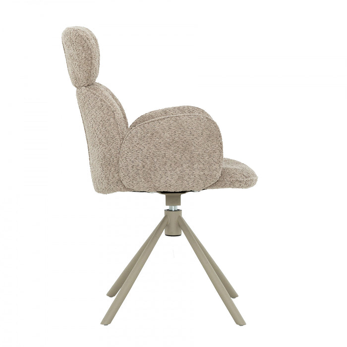 Wrenley Upholstered Swivel Dining Chair with Pedestal Base (Set of 2)
