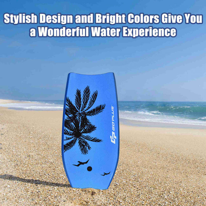 Goplus 41'' Super Lightweight Bodyboard Surfing W/leash Eps Core Boarding Ixpe Blue