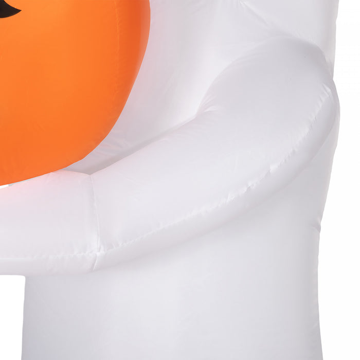 Outsunny 8ft Inflatable Halloween Ghost With Mirror Face, Led Yard Display