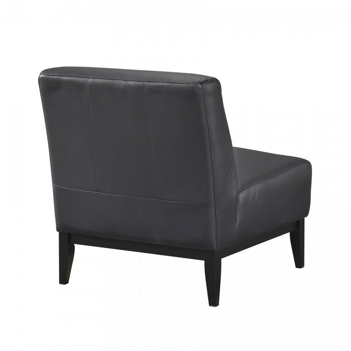 Murdock Accent Chair Black Leather