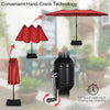 Costway 15 Ft Patio Double Sided Umbrella Outdoor Market Umbrella Burgundy