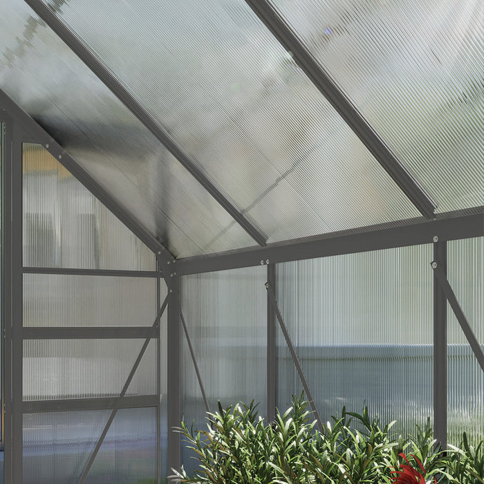 Outsunny 6' X 8' X 6.5' Polycarbonate Greenhouse Walk-in Green House