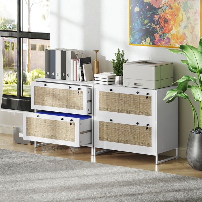 Vinsetto Filing Cabinet for Letters, A4, Legal Size Papers, White