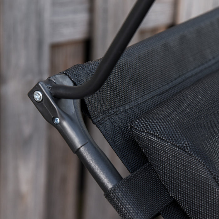 Outsunny Foldable Lounge Chair With Canopy Shade, Side Tray, Cup Holder