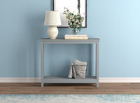 39” Console Table With One Shelf - Light Grey