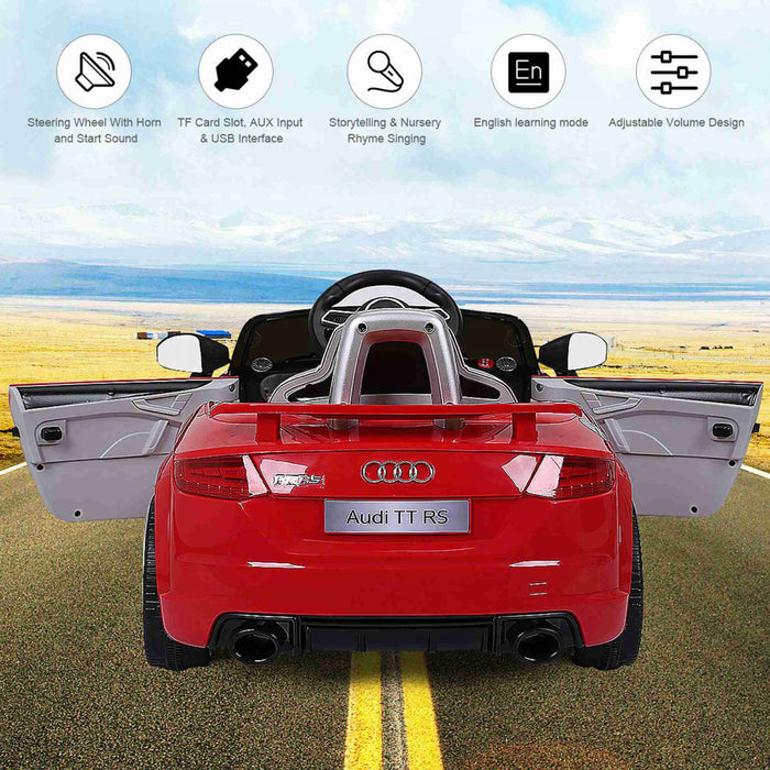 12v Audi Tt Rs Electric Kids Ride On Car Licensed Remote Control Mp3