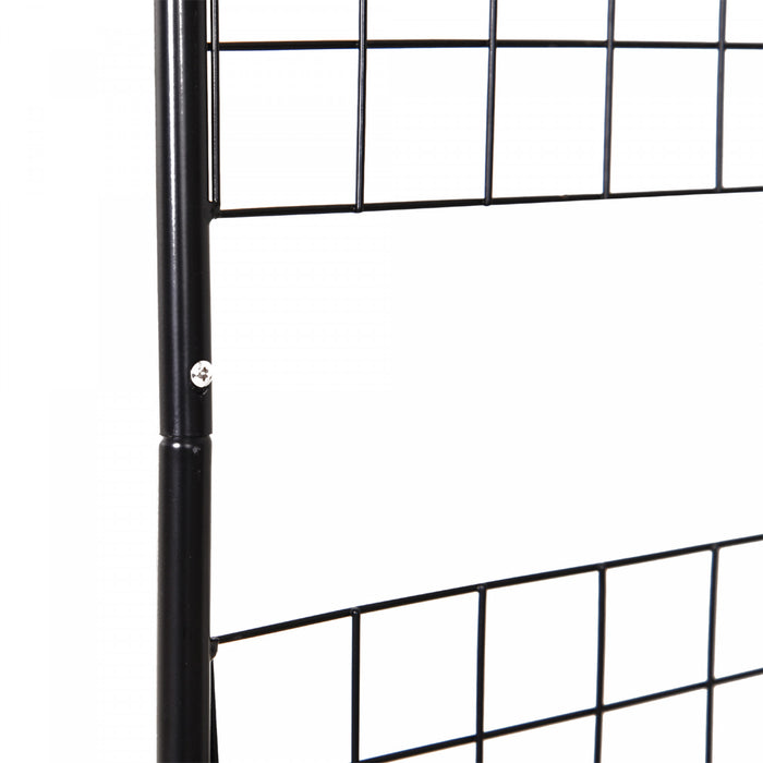 Outsunny 8ft Garden Arch Trellis For Climbing Plants, Decorative Metal Arbor For Wedding, Party, Event, Holiday, Black