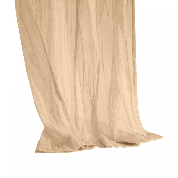 Habitat Paloma Apricot Sheer Dual Header Curtain Panel - 52 x 63