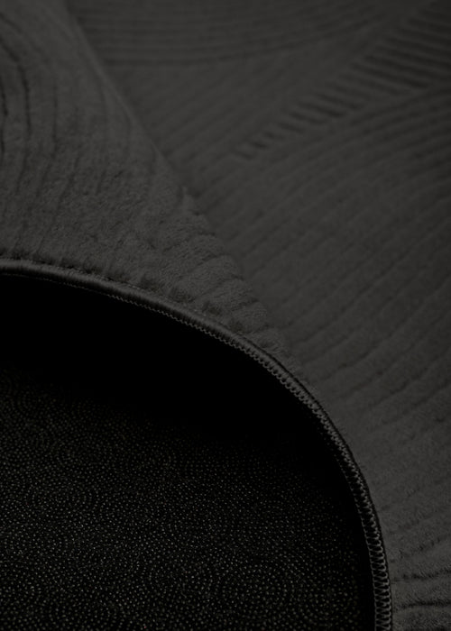 Elion Contemporary Charcoal Washable Rug 1'10\" x 6'0\" Indoor Area Rug