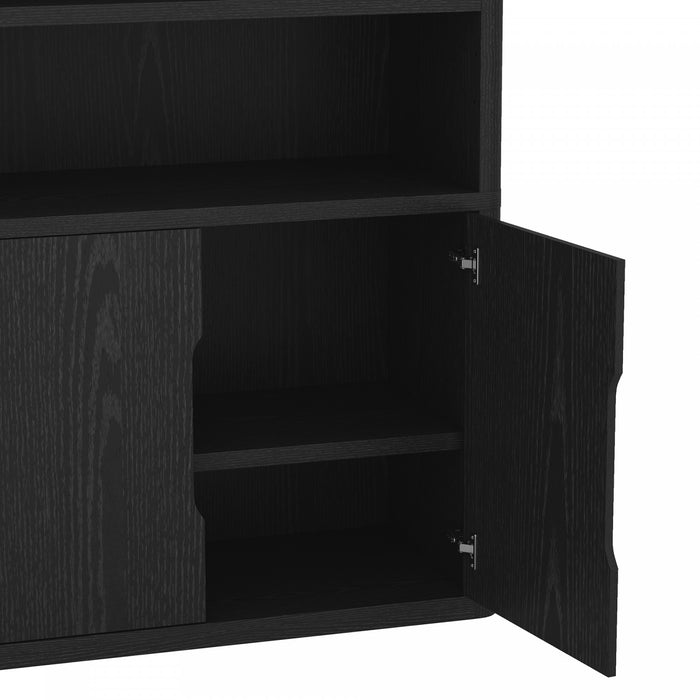 Rivington Modern 40\" Bookcase Cabinet in Black