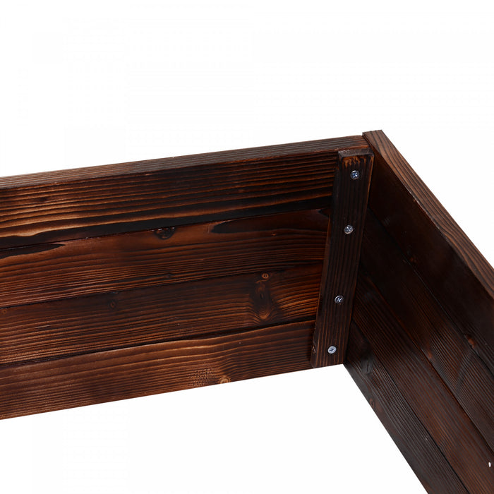 Outsunny Raised Garden Bed Elevated Wooden Planter Box For Backyard, Patio To Grow Vegetables, Herbs, And Flowers