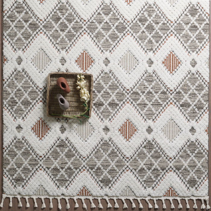 Quinto Twinkle Orange Shag Area Rug - 5'7\" x 7'3\"