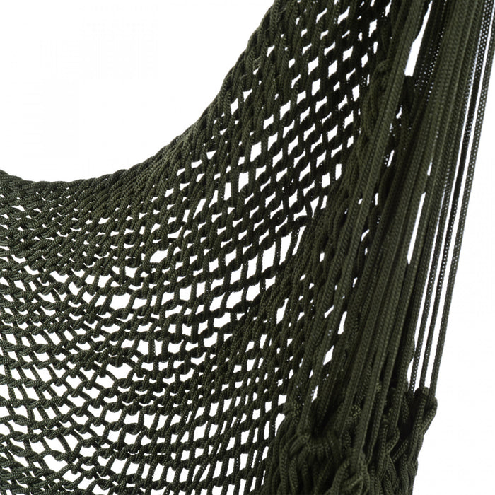 Outsunny Portable Hammock Chair, Hanging Woven Hammock Swing Chair Sleeping Bed For Outdoor Garden Yard Camping, Army Green