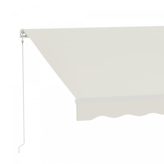 Outsunny 12' X 10' Electric Retractable Awning W/ Remote Controller, Cream