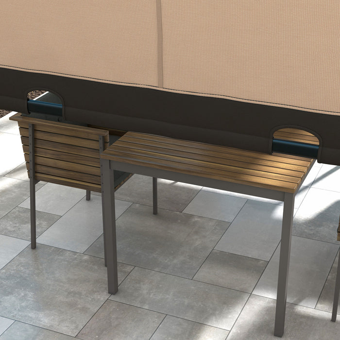 Outsunny 9.5' X 11' Outdoor Pergola With Retractable Canopy And Led Lights