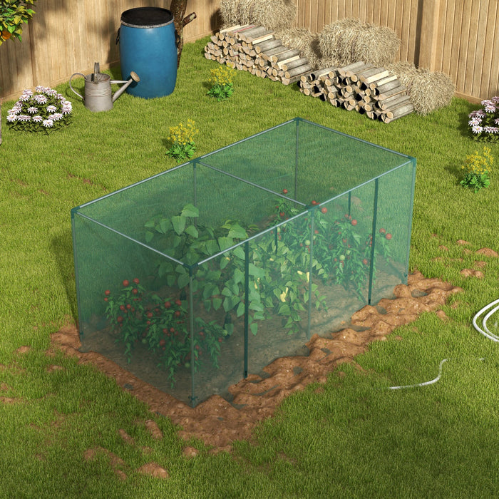 Outsunny 8' X 4' Plant Protection Tent Crop Cage With Door, Green