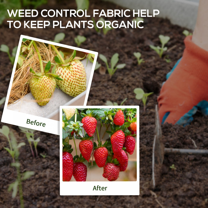 Outsunny 3ftx300ft Gardener Premium Weed Barrier 4.6OZ Landscape Fabric Durable & Heavy-Duty Weed Block Gardening Mat, Easy Setup & Superior Weed Control Convenient Design