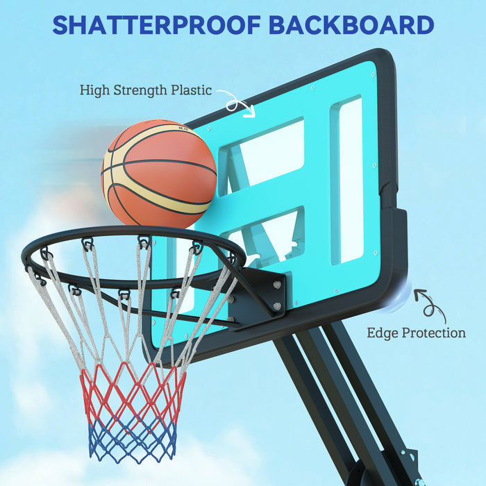 Soozier Basketball Hoop Basketball Hoop and Stand with Weighted Base, Black