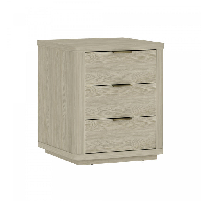 Evelyn Modern 20\" Nightstand in Natural (3-Drawer)