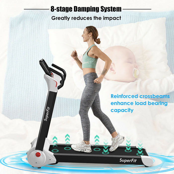 Superfit 2.25hp Folding Electric Motorized Treadmill W/ Speaker