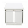 Flexi 39.3 Inch 4-in-1 Lift-Top Coffee Table with LED Lights, Dual Drawers and Storage Ottomans, White | Flexi Table Basse 4-en-1 Relevable 39.3 po avec Lumieres LED, Double Tiroirs et Ottomans de Rangement, Blanc
