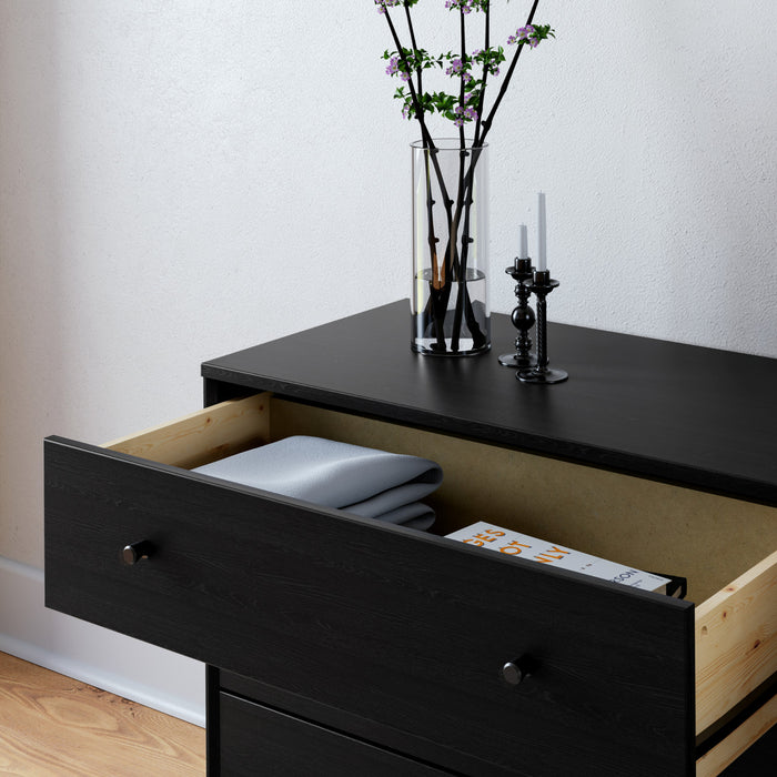 Finnley 3-drawer Nightstand - Black Oak