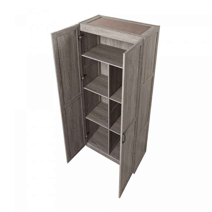 Cornelia Modern 30\" Storage Cabinet in Gray (7-Shelf)