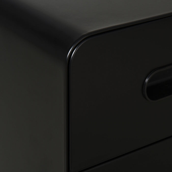 Vinsetto 3 Drawers File Cabinet On Wheels Lockable For Home Office