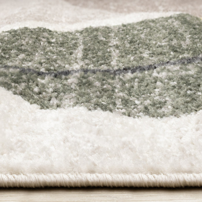 Marley Green Yellow Taupe Geometric Area Rug - 7'10\" x 10'6\"